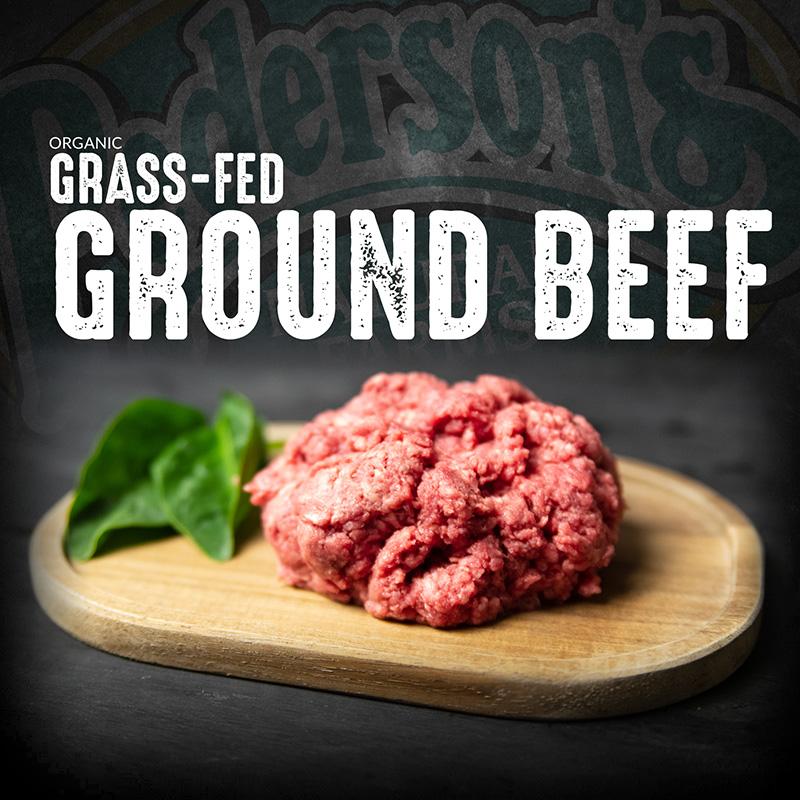 100% Grass Fed Organic Ground Beef (3 Pack) - Pederson's Natural Farms