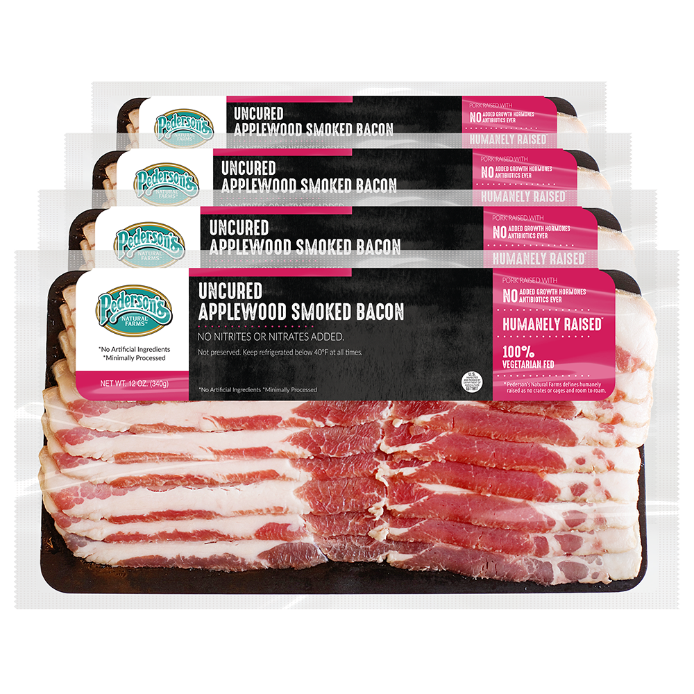 Uncured Applewood Smoked Bacon (4 Pack)