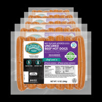 No Sugar Added Uncured Beef Hot Dogs (5 Pack)