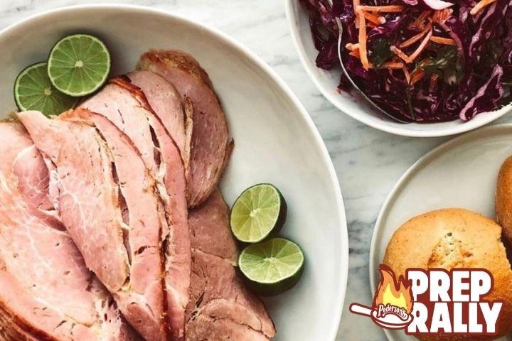 No - Soy Teriyaki Baked Ham Sandwiches with Purple Cabbage Slaw | Pederson's Natural Farms
