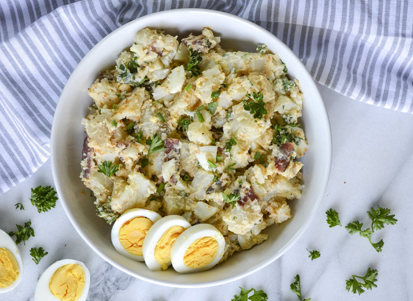 Whole30 Deviled Egg Potato Salad | Pederson's Natural Farms
