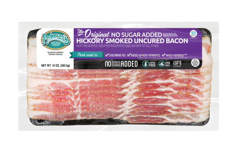 No Sugar Added Hickory Smoked Uncured Bacon (4 Pack)