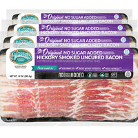 No Sugar Added Hickory Smoked Uncured Bacon (4 Pack)