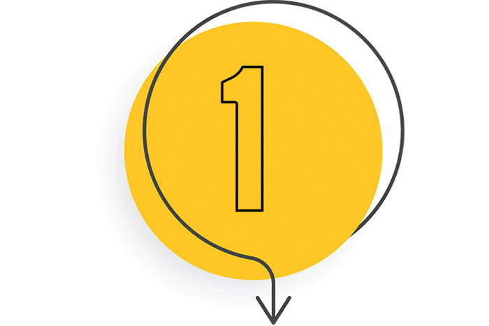 Step 1: How It Works  - A black number 1 is shown on a yellow background.