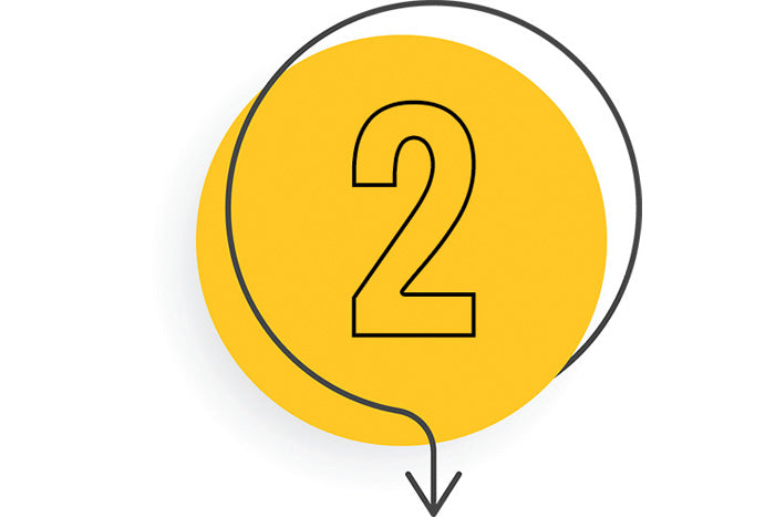 Step 2: How It Works - A black number 2 is shown on a yellow background.