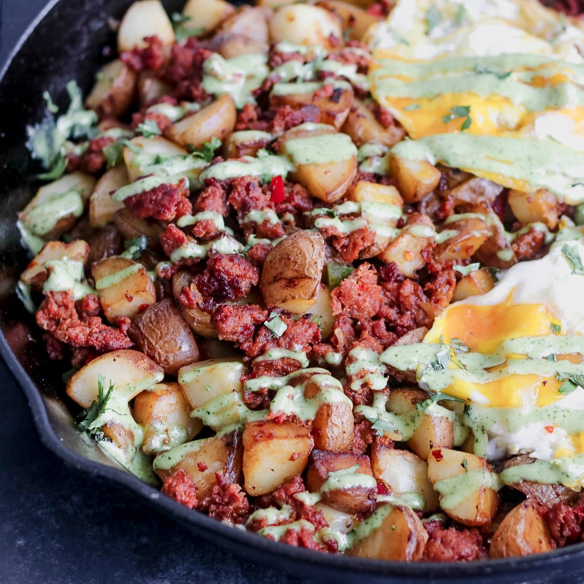 No sugar added chorizo hash lifestyle image