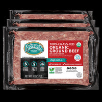 100% Grass Fed Organic Ground Beef (3 Pack)