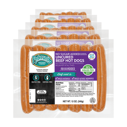 No Sugar Added Uncured Beef Hot Dogs (5 Pack)