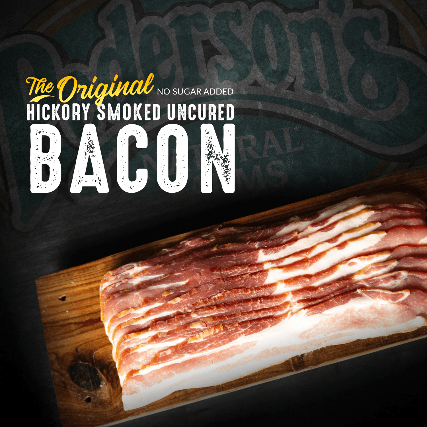 No Sugar Added Hickory Smoked Uncured Bacon (4 Pack) - Pederson's Natural Farms