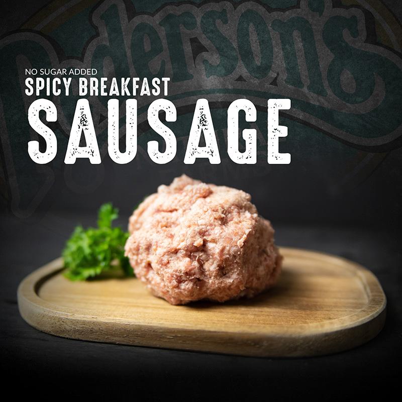 No Sugar Added Spicy Breakfast Sausage (5 Pack) - Pederson's Natural Farms