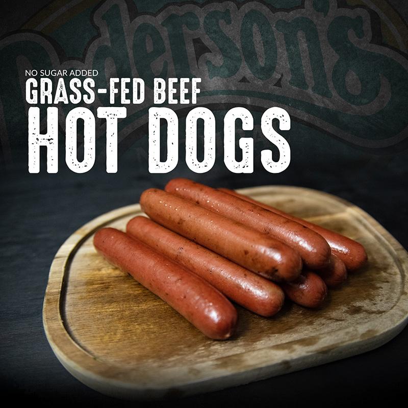 No Sugar Added Uncured Beef Hot Dogs (5 Pack) - Pederson's Natural Farms
