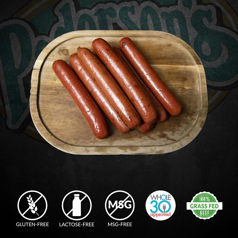 No Sugar Added Uncured Beef Hot Dogs (5 Pack) - Pederson's Natural Farms