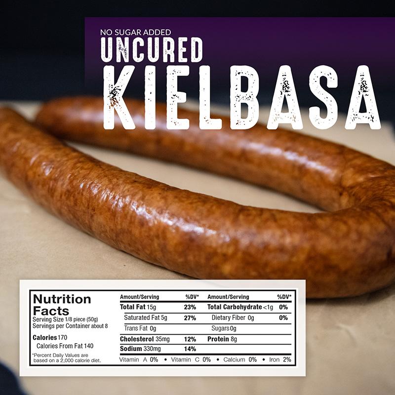 No Sugar Added Uncured Kielbasa (4 Pack) - Pederson's Natural Farms