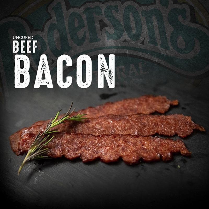 Uncured Hickory Smoked Beef Bacon (4 Pack) - Pederson's Natural Farms