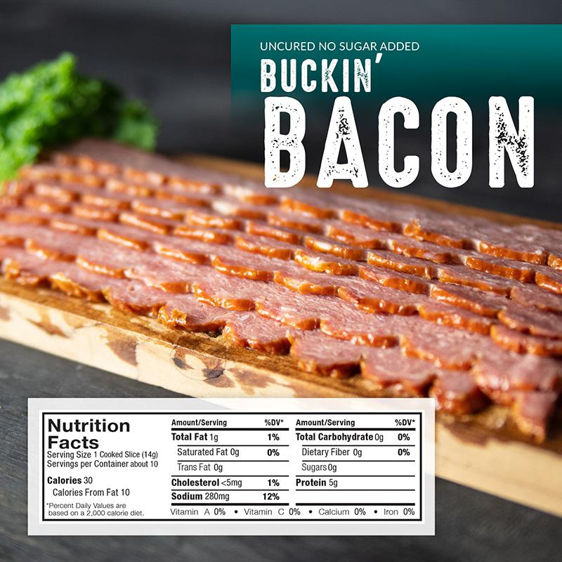 Uncured No Sugar Buckin' Bacon (4 Pack) - Pederson's Natural Farms